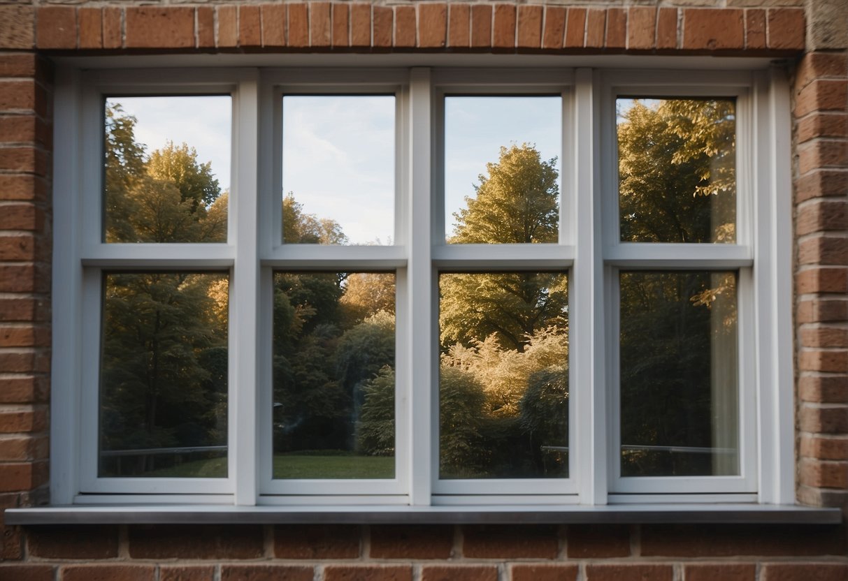 Replacement windows block outside noise. Show a house with new windows, surrounded by noisy surroundings