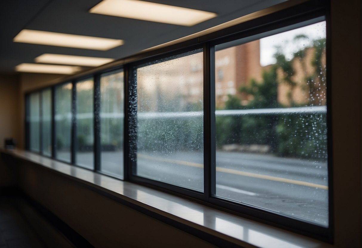 A window being replaced with soundproof glass, blocking outside noise