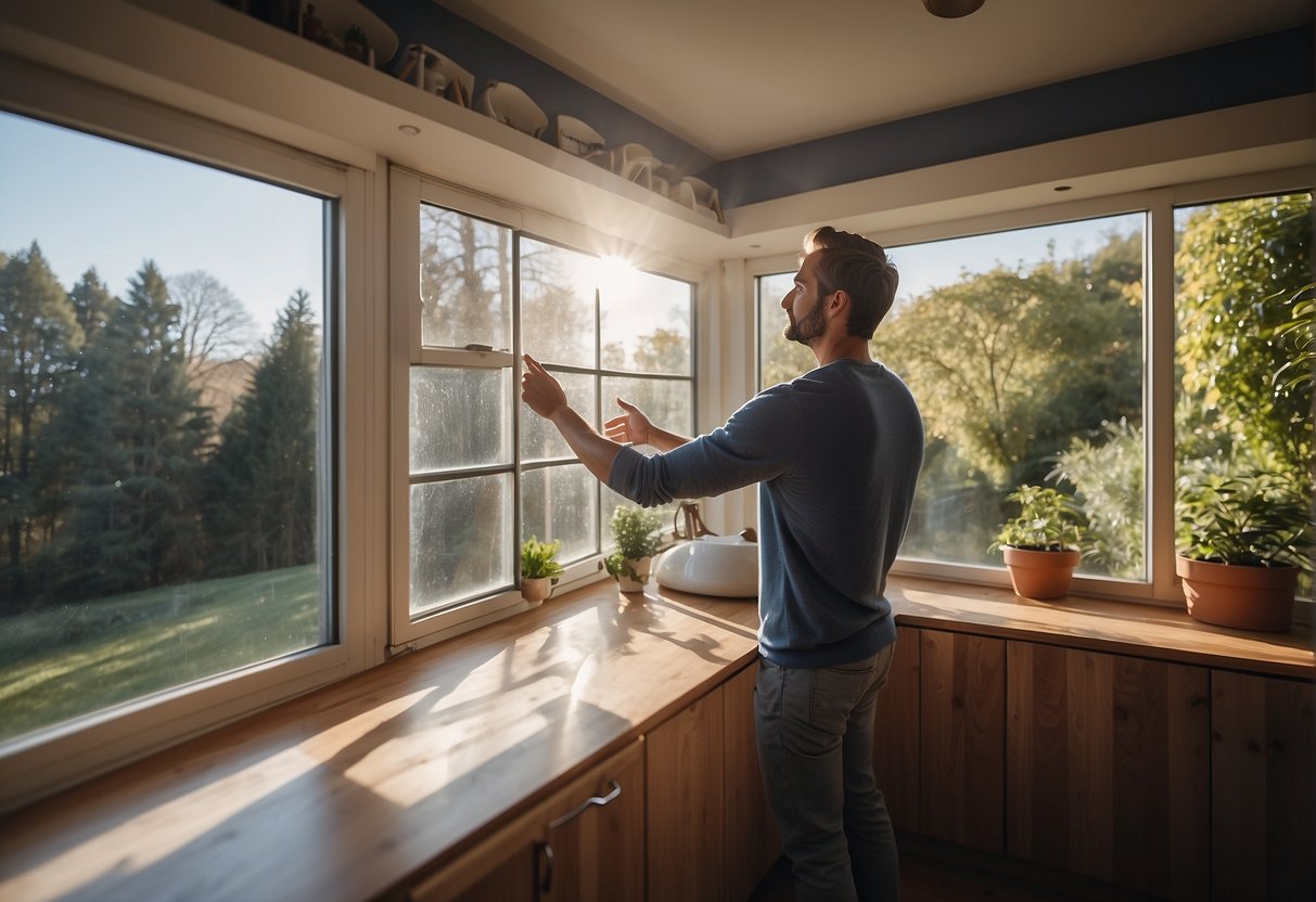 A homeowner compares various window styles, considering factors like energy efficiency and aesthetic appeal