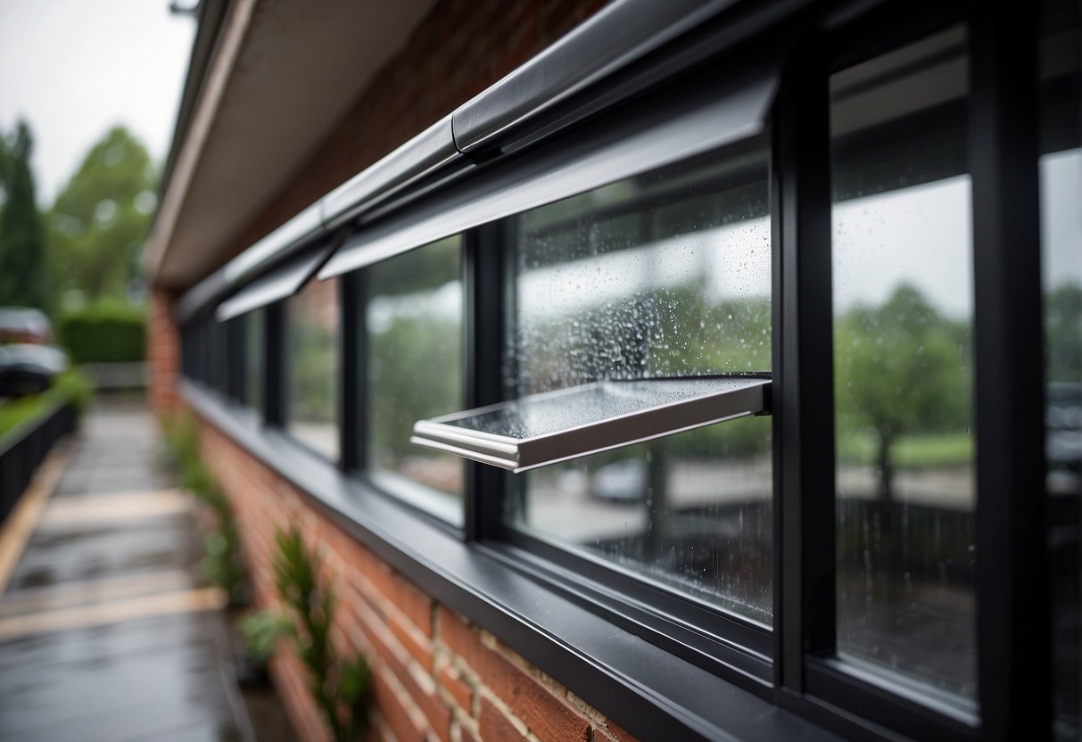 An awning window opens outward from the bottom, allowing for ventilation even in the rain. It differs from other styles with its unique hinge mechanism and sleek, modern design