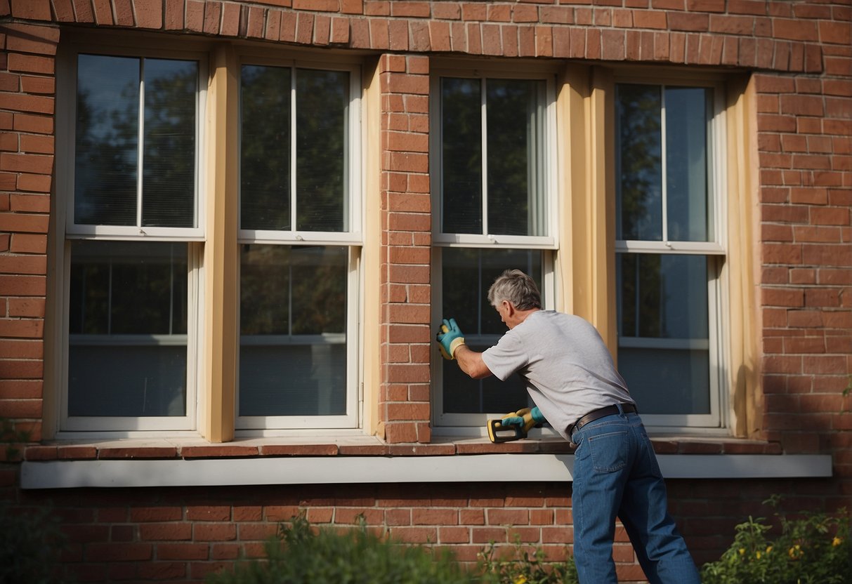 A window installer swiftly replaces old windows with new ones